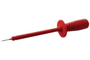 HIRSCHMANN TEST AND MEASUREMENT 972318101 Test Probe Connector, Insulated Sleeve, Sprung Stainless Steel Tip, Red