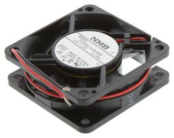 NMB TECHNOLOGIES 2408NL-04W-B50-P00 DC Axial Fan, 12 V, Square, 60 mm, 20 mm, Ball Bearing, 17.6 CFM