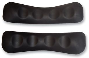 BOX ENCLOSURES 23G-GY Side Grip, Pair, Rubber, Grey, 200 Series Large Size Cases