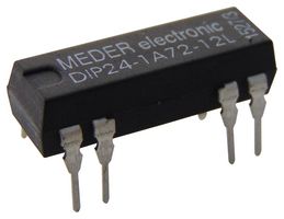STANDEXMEDER DIP24-1A72-12L Reed Relay, SPST-NO, 24 VDC, DIP Series, Through Hole, 2 kohm, 500 mA