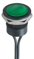 APEM IAR3F1300 Industrial Pushbutton Switch, IA Series, 16.2 mm, SPST-NO, Off-(On), Round, Green