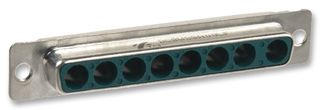 AMPHENOL COMMUNICATIONS SOLUTIONS DC8W8PA00LF D Sub Connector Housing, Mixed Power, 8 Ways, D Sub, DC, FCI DW Series, Plug, Steel Body