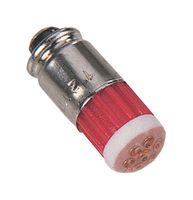 CML INNOVATIVE TECHNOLOGIES 15121250 LED Replacement Lamp, 6 Chip, Midget Groove / S5.7s, Red, T-1 3/4 (5mm), 68 mcd
