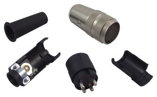 BINDER 09 0309 00 04 Circular Connector, Miniature Circular Connector, 680 Series, Cable Mount Plug, 4 Contacts