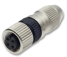 HARTING 21 03 111 2405 Sensor Connector, HARAX Series, M12, Female, 4 Positions, IDC / IDT Socket, Straight Cable Mount