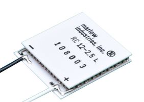 MARLOW INDUSTRIES RC12-2.5-01LS Thermoelectric Peltier Cooler Module, Single Stage, 23 W, 2.5 A, 14.7 VDC, 30mm x 30mm x 3.93mm
