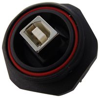 BULGIN LIMITED PX0845/A USB Sealed Connector, USB Type A, USB 2.0, Receptacle, 4 Position, Through Hole Mount, IP68