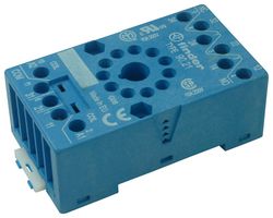 FINDER 90.21SMA Relay Socket, DIN Rail, Panel, Screw, 10 A, 250 V, 90 Series