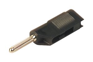 HIRSCHMANN TEST AND MEASUREMENT 935981001 Banana Test Connector, Plug, Cable Mount, 30 A, 60 V, Nickel Plated Contacts, Black