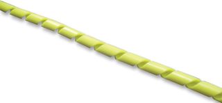 PANDUIT T25F-C4Y Spiral Wrap, 0.25 ", 6.4 mm, Polyethylene, Yellow, 100 ft, 30.5 m