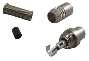 DELTRON COMPONENTS 340-0000 RCA (Phono) Audio / Video Connector, 1 Contacts, Socket, Nickel Plated Contacts, Metal Body