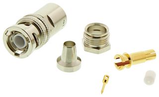 TROMPETER - CINCH CONNECTIVITY PL75-7 RF / Coaxial Connector, Triaxial, Straight Plug, Crimp, TRC-50-2, TRC-75-2, Brass