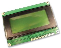 POWERTIP PC1604LRU-AWB-H Alphanumeric LCD, 16 x 4, Black on Yellow / Green, 5V, Parallel, English, Japanese, Transflective