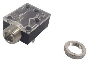 MULTICOMP PRO MJ-352W-0 Phone Audio Connector, 3 Contacts, Socket, 3.5 mm, Panel Mount, Silver Plated Contacts, Metal Body