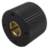 MENTOR 532.603 Knob, Round Shaft, 6 mm, Aluminium, Round Knurled with Indicator Line, 20 mm