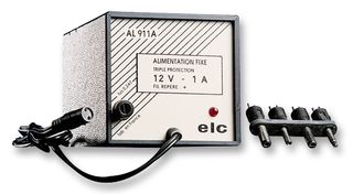 ELC AL911A POWER SUPPLY, 1CH, 12V, 1A, FIXED