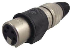 NEUTRIK NC4FX-HD XLR Connector, 4 Contacts, Socket, Cable Mount, Gold Plated Contacts, Metal Body, X