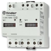FINDER 7E.36.8.400.0000 KWH METER, 3 PHASE, 65A