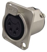 AMPHENOL AUDIO AC4FDZ XLR Connector, 4 Contacts, Socket, Panel Mount, Silver Plated Contacts, Metal Body, AC