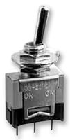 NKK SWITCHES D22012P Toggle Switch, On-On, SPDT, Non Illuminated, D2 Series, Panel Mount, 100 mA