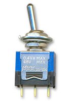 NKK SWITCHES M2015SS1W03 Toggle Switch, On-(On), SPDT, Non Illuminated, M Series, Panel Mount, 6 A