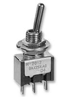 NKK SWITCHES M2019SS1W01 Toggle Switch, On-Off-(On), SPDT, Non Illuminated, M Series, Panel Mount, 6 A