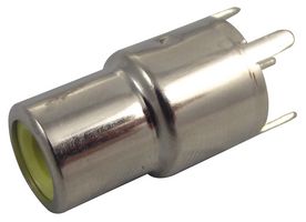 LUMBERG BTOR 1 YELLOW RCA (Phono) Audio / Video Connector, 2 Contacts, Socket, Nickel Plated Contacts, Metal Body, Yellow