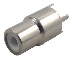 LUMBERG BTOR 1 WHITE RCA (Phono) Audio / Video Connector, 2 Contacts, Socket, Nickel Plated Contacts, Metal Body, White