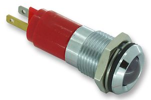 CML INNOVATIVE TECHNOLOGIES 192D0231 LED Panel Mount Indicator, Satin Chrome Bezel, Green, 230 VAC, 12 mm, 3 mA, 200 mcd, IP67