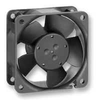 EBM-PAPST 612NGMI DC Axial Fan, 12 V, Square, 60 mm, 25 mm, Sleeve Bearing, 20.6 CFM