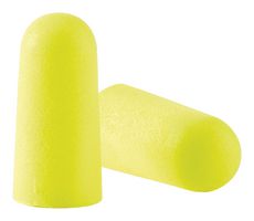 3M ES-01-001 Earplugs, Soft Foam, Uncorded, Bullet Shape, Yellow Neons, 36 dB, 250 Pairs/Box