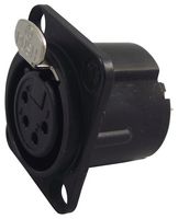 NEUTRIK NC4FD-LX-BAG XLR Connector, 4 Contacts, Socket, Panel Mount, Silver Plated Contacts, Metal Body, DLX
