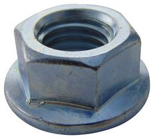 TR FASTENINGS M12- SFST-Z50- Flange Nut, Serrated, M12, Steel, Bright Zinc Plating, 50 Pack