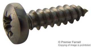 TR FASTENINGS N60.500 PRA2ABS100- Screw, Self-Tapping, No.6, 12.7 mm, Stainless Steel A2, Pan Head Pozidriv