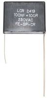 LCR COMPONENTS FE-SP-CR23-100/100 Safety Capacitor, Radial Box - 2 Pin, 0.1 µF, ± 10%, X2, Through Hole