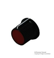 MULTICOMP CP-LB21-1-6D Knob, Round Shaft, 6 mm, Plastic, Round with Side Indicator Line, 21 mm