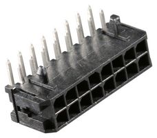 MOLEX 43045-1601 Pin Header, Wire-to-Board, 3 mm, 2 Rows, 16 Contacts, Through Hole Right Angle