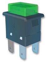 MULTICOMP MC3310-051-05 Pushbutton Switch, DPST, On-Off, Rectangular, Green