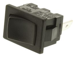 ARCOLECTRIC / BULGIN LIMITED H8610VBAAA Rocker Switch, Miniature, On-On, SPDT, Non Illuminated, Panel Mount, Black, 8600 Series
