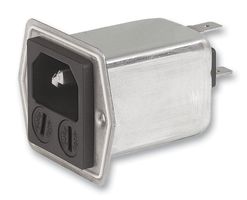 SCHURTER 5707.0403.313.21 Filtered IEC Power Entry Module, IEC C14, C18, Medical, 4 A, 250 VAC