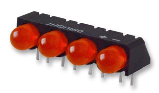 DIALIGHT 550-2507-004F LED, PCB, 5MM, 4 X ORANGE