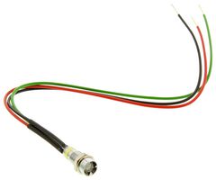DIALIGHT 606-2415-110F Multicolour Panel Indicators, Green, Red, 6 mm, R 10mA, G 10mA, R 2V, G 2V, R 35mcd, G 18mcd