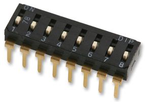 MULTICOMP PRO MCEI-08 DIP / SIP Switch, 8 Circuits, Slide, Through Hole, SPST, 24 V, 25 mA