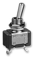 NKK SWITCHES S303 Toggle Switch, On-Off-On, SPDT, Non Illuminated, S300 Series, Panel Mount, 20 A
