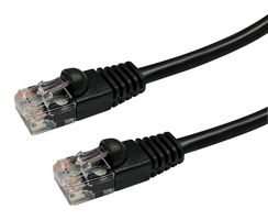 VIDEK 2965-1.5BK Ethernet Cable, Patch Lead, Cat5e, RJ45 Plug to RJ45 Plug, Black, 1.5 m