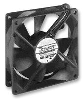 NMB TECHNOLOGIES 3610KL-04W-B50-D00 DC Axial Fan, 12 V, Square, 92 mm, 25 mm, Ball Bearing, 54.7 CFM
