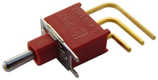 MULTICOMP PRO 1AS3T2B4M7RE Toggle Switch, On-Off-On, SPDT, Non Illuminated, 1AS3, Through Hole, 100 mA
