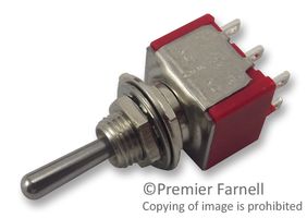 MULTICOMP PRO 1MD5T1B5M1QE Toggle Switch, On-Off-(On), DPDT, Non Illuminated, 1M, Panel Mount, 5 A