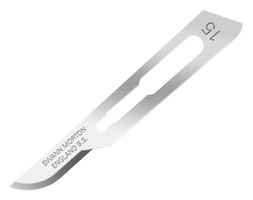 SWANN-MORTON 0105 Swann Morton Blades 15, Carbon Steel, Handle 3 or 5A, Pack of 5