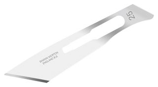 SWANN-MORTON 0112 Swann Morton Blades 25, Carbon Steel, Handle 4 or 6A, Pack of 5